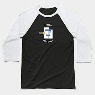 Utah Disc Golf - State Shape Dark Baseball T-Shirt